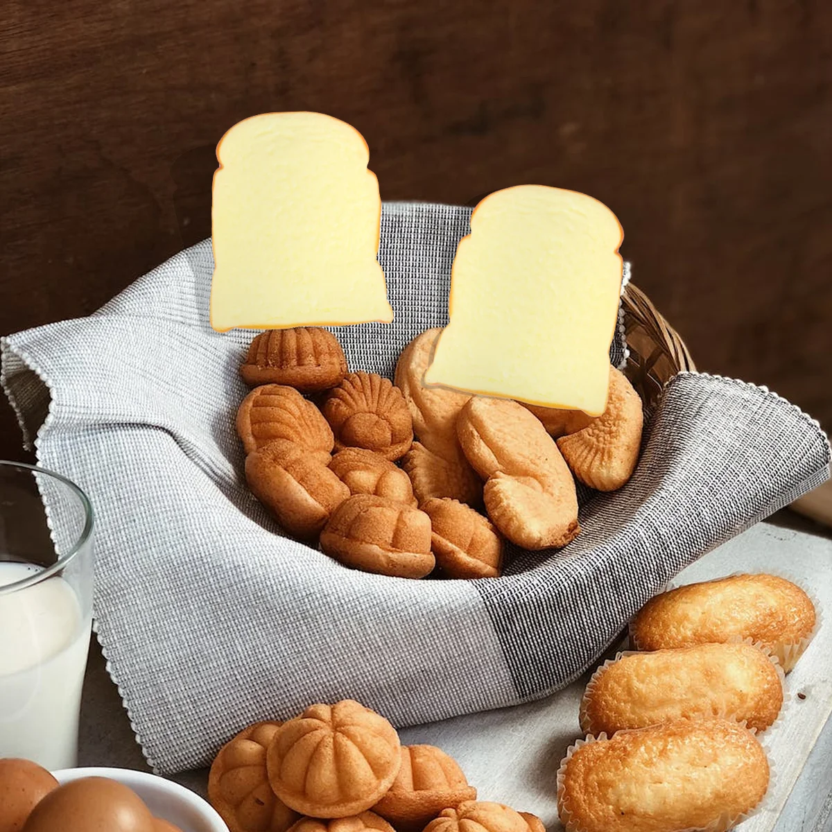 Fake Bread Artificial Bread Simulation Food Model Decoration Kitchen Prop (Croissant) PU bread simulation bread