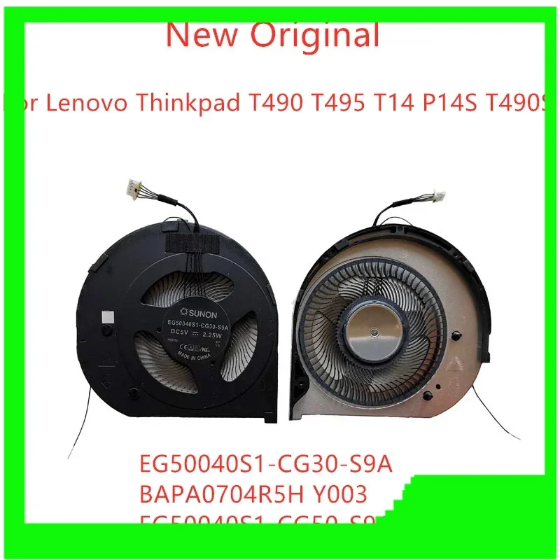 New Original Laptop CPU Cooling Fan For Lenovo Thinkpad T490 T495 T14 P14S T490S T495S EG500 40S1-CG30-S9A Fan EG50040S1-CG50-S9