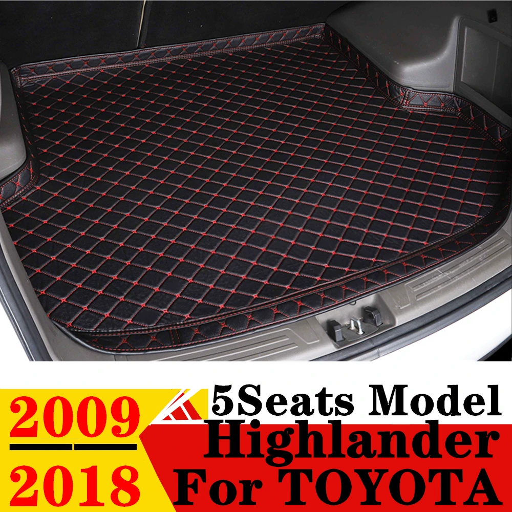 High Side Car Trunk Mat For Toyota Highlander 5Seats 2018 2017 2016 2015-10 2009 XPE Tail Boot Tray luggage Pad Rear Cargo Liner