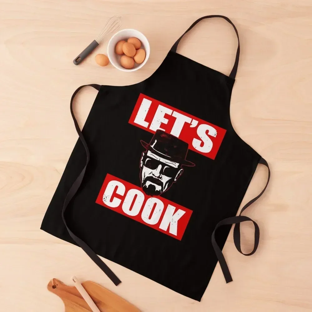 

Lets Cook Bad-Heisenberg Apron Chef Uniform Kitchen Novel Kitchen Accessories for women halloween All For Kitchen And Home Apron