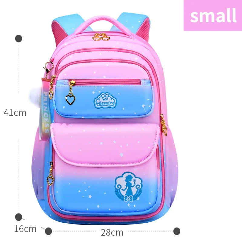 Sac d'école primaire nickel é arc-en-ciel, sac à dos pour enfants, sac à dos étanche léger pour filles de 6 à 12 ans