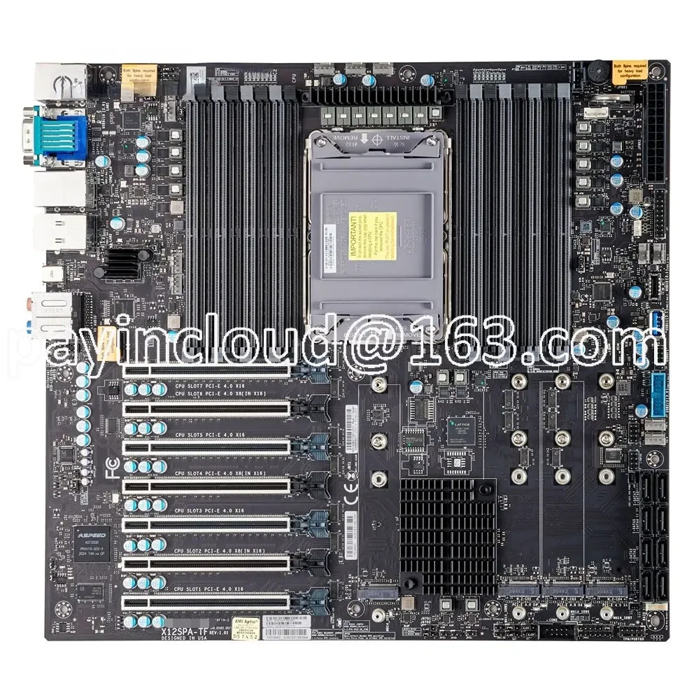 

Motherboard X12SPA-TF for Supermicro Motherboard 3rd Gen Xeon Scalable Processors Xeon W-3300 Processor LGA-4189 DDR4 PCI-E4.0