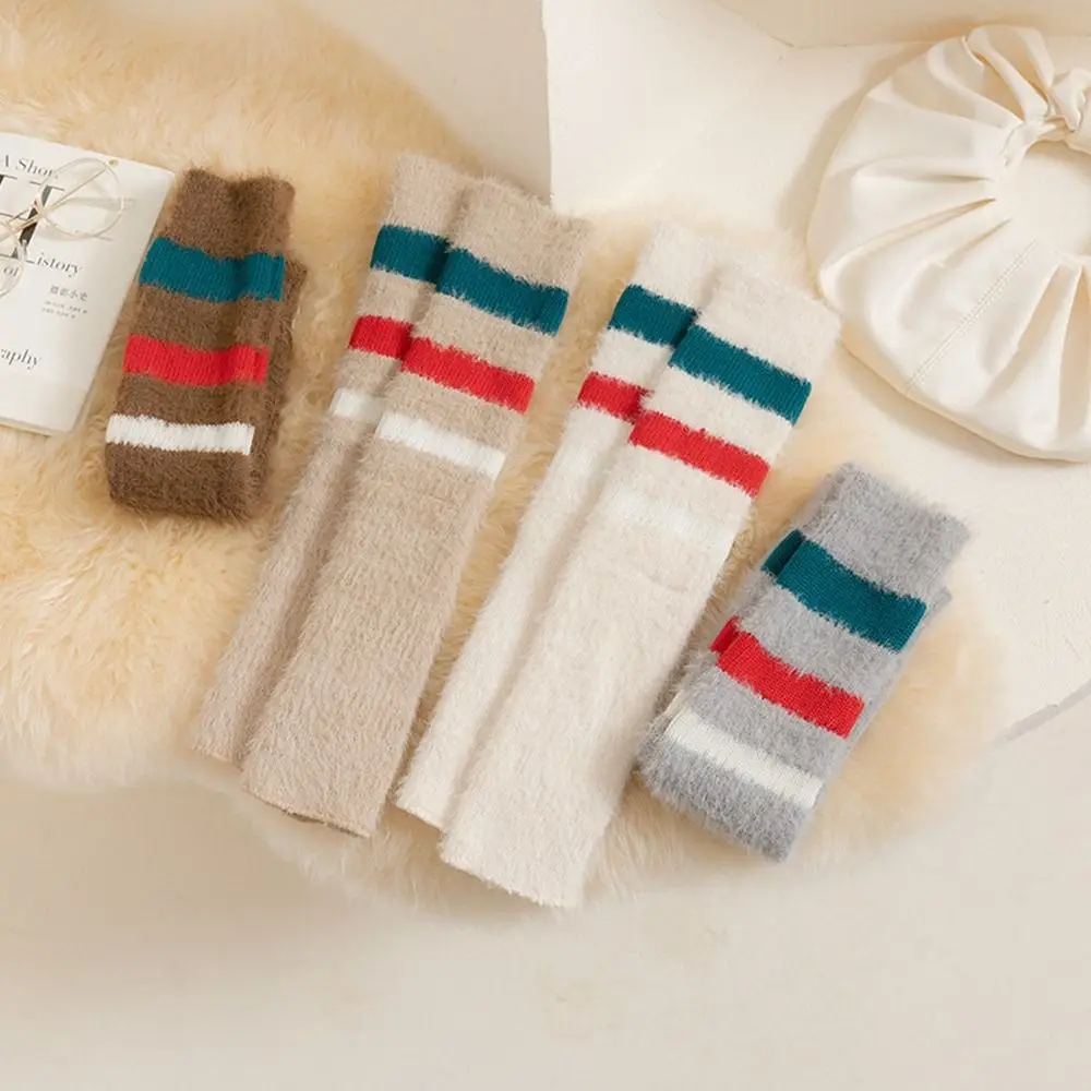 

Socks Long Socks Cover Mink Velvet Girl Fingerless Gloves Arm Warmers Woolen Boots Women Leg Warmers Plush Foot Cover