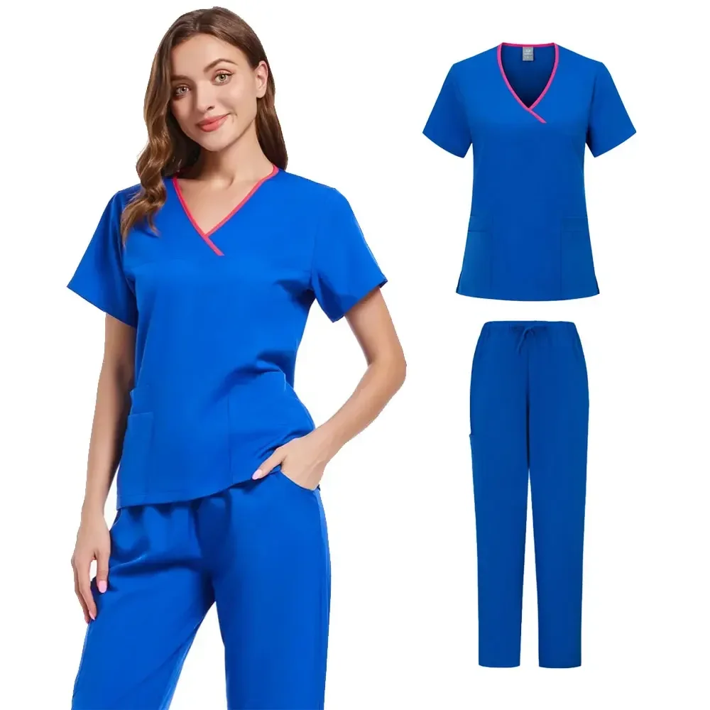 Multicolorido feminino usar esfrega conjunto médico workwear enfermeira esfrega conjunto atacado jogger terno médico hospital uniformes cirúrgicos médicos