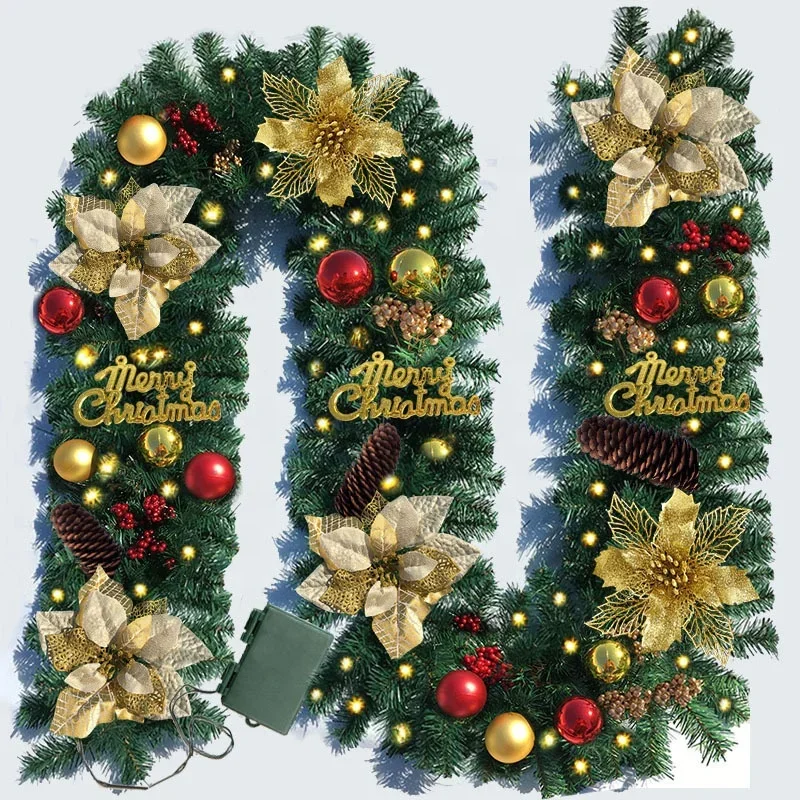 Christmas Decorations Supplies Christmas Wreath Garland Flowers for Outdoor Decoration