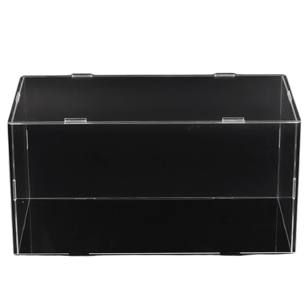 1 Transparent Display Cabinet Suitable for 1:18 Die-Cast Model Toy Car Dustproof Model Doll Storage Box 31X16X15.5cm