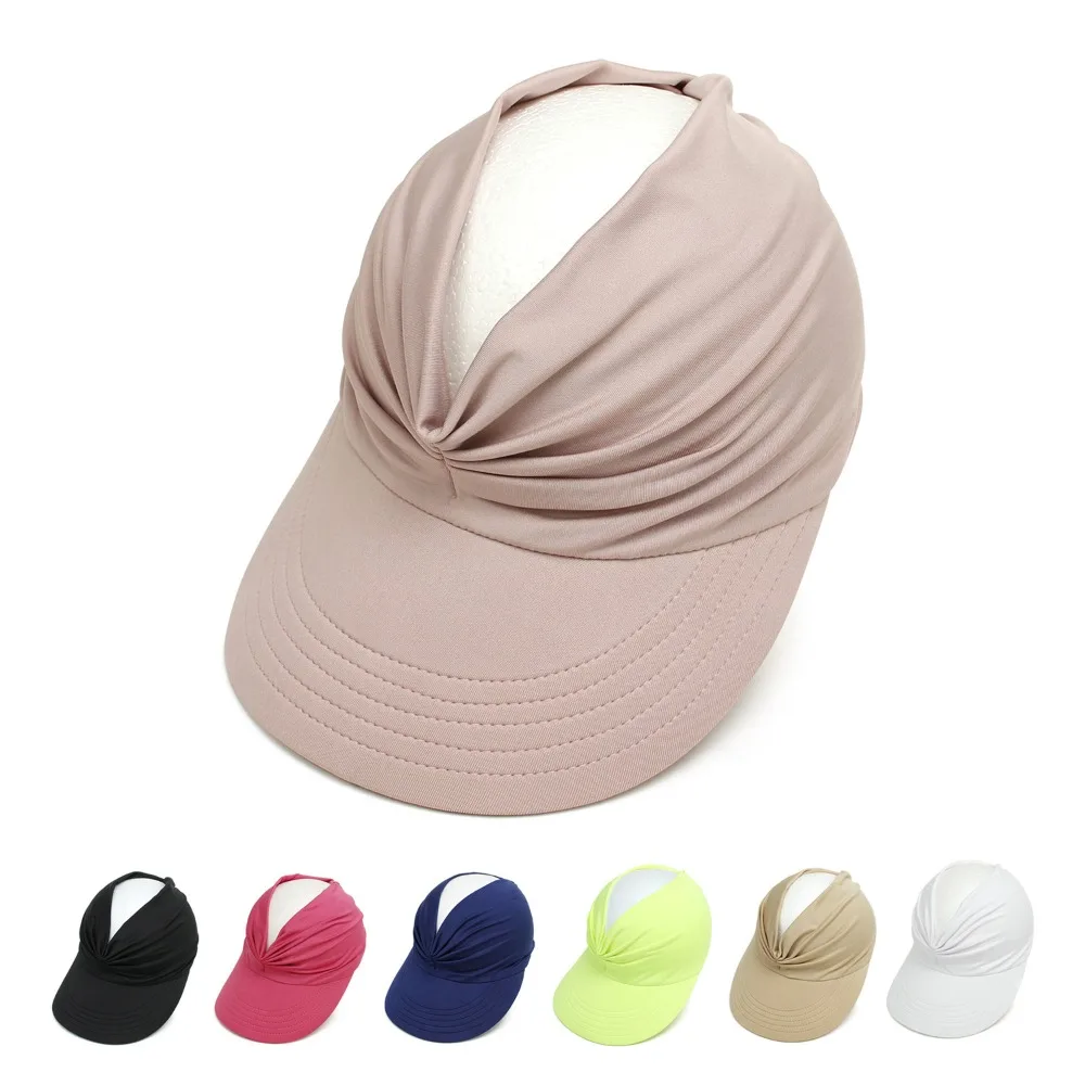 Fashion Portable Sun Protection Summer Travel Caps Anti-UV Beach Cap Hat For Women Hollow Top Hat Visor Hat