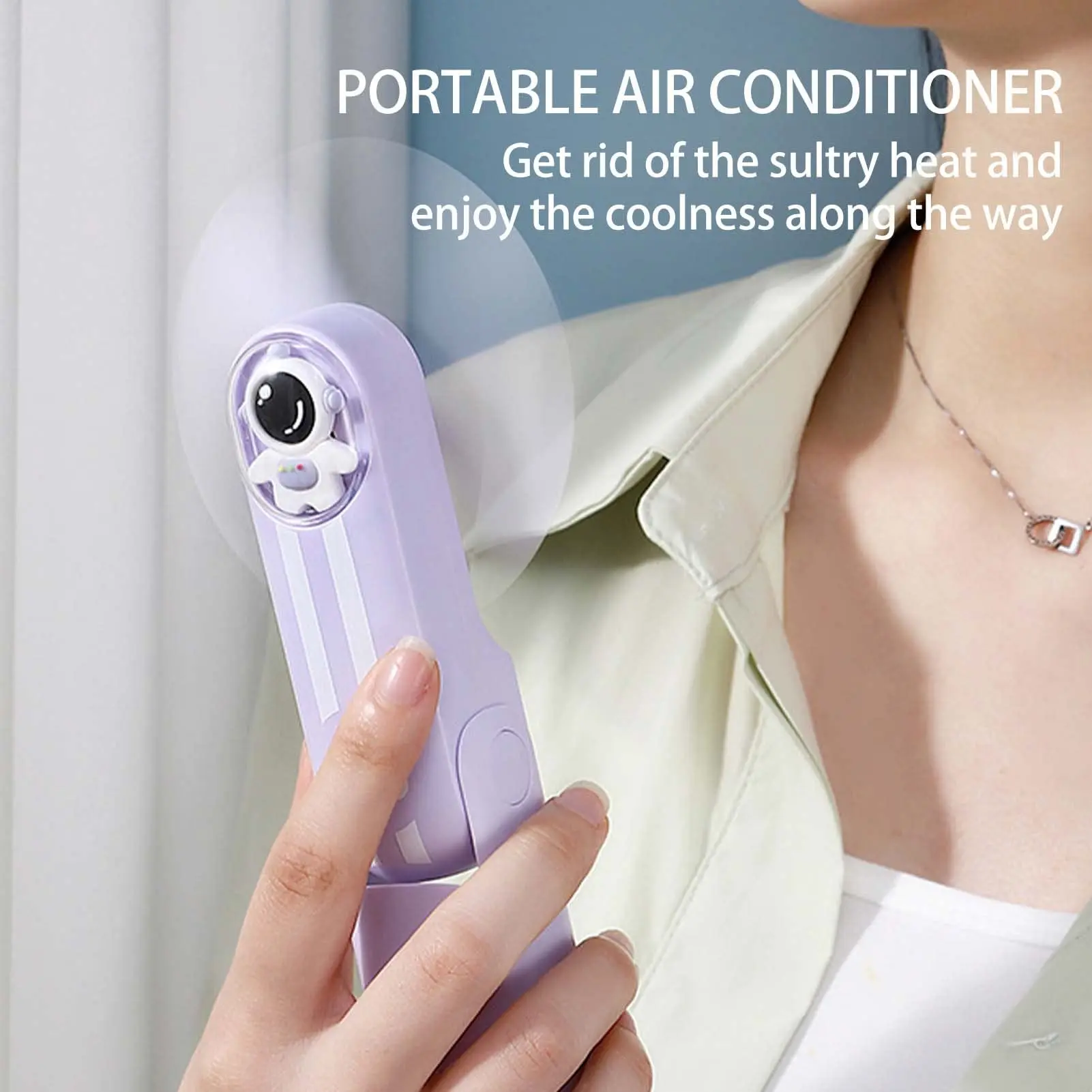 Mini Fan Portable Battery Operated USB Personal Fans with 3 Speeds Adjustment Quiet Rechargeable Pocket Cooling for Outdoor