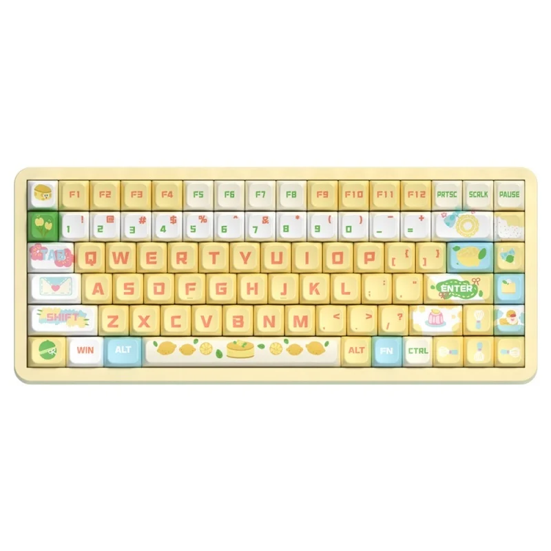 Cheese Cake Theme Keycap 138/158key Mda Profile Pbt Thermal Sublimation Mechanical Keyboard Customized Cartoon Anime Game Keycap