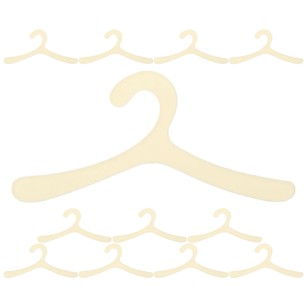 

12Pcs Pet Clothes Hangers Durable Plastic 19cm Length Ideal for Small Pets Organize Wardrobe Efficiently Clothes Hangers