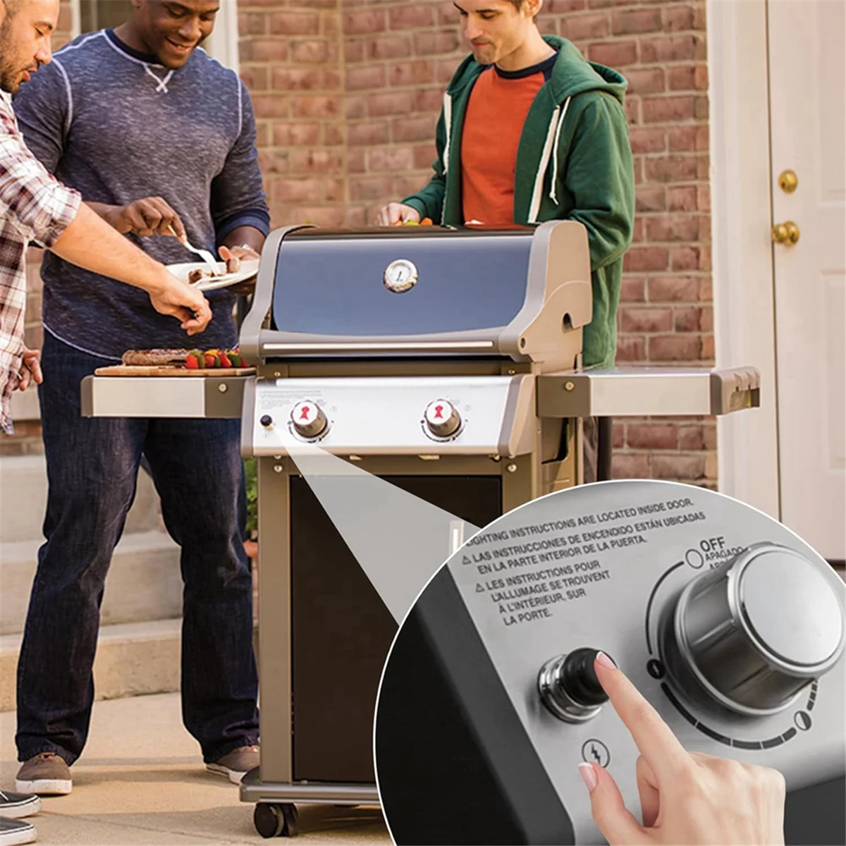 جديد شواية الشاعل دفع زر استبدال ل ويبر 7642/7643 ويبر سبيريت E/S-210 215 220 310 315 320 330 شوايات الغاز