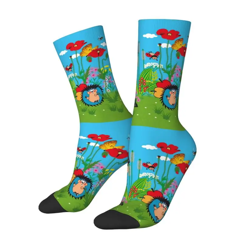 Funny Mole Selfie Men's Crew Socks Unisex Cool 3D Printing Cartoon Krtek Little Maulwurf Dress Socks