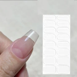 Clear Semi Cured Gel Nail Stickers infused Transparent Gel Polish Slider UV lamp Cured Extended Nails Tip Strips DIY Manicure*T1