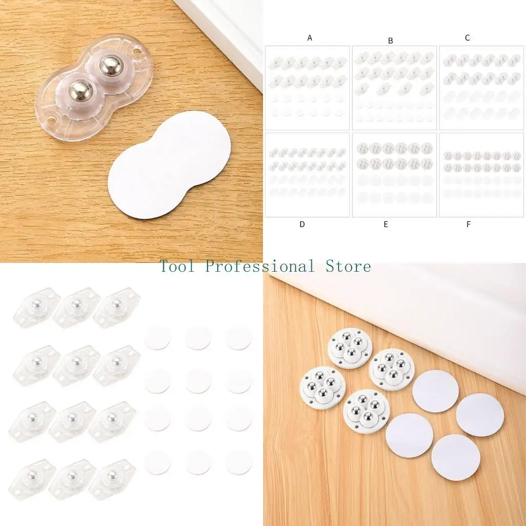 

57QF Гладкие вращающиеся колеса Удобный набор колес Практичный набор колес для мебели