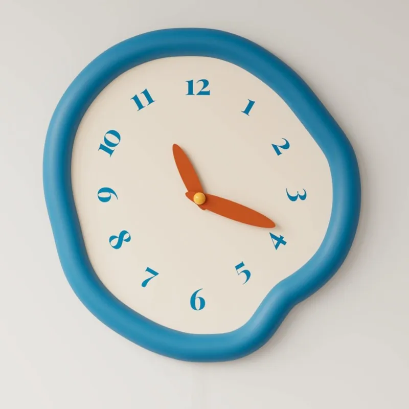 MOMO Simple Wall Clock Small Fresh Ins Style Clock Niche Fashion Living Room Clock Minimalist Dial Clock Bedroom