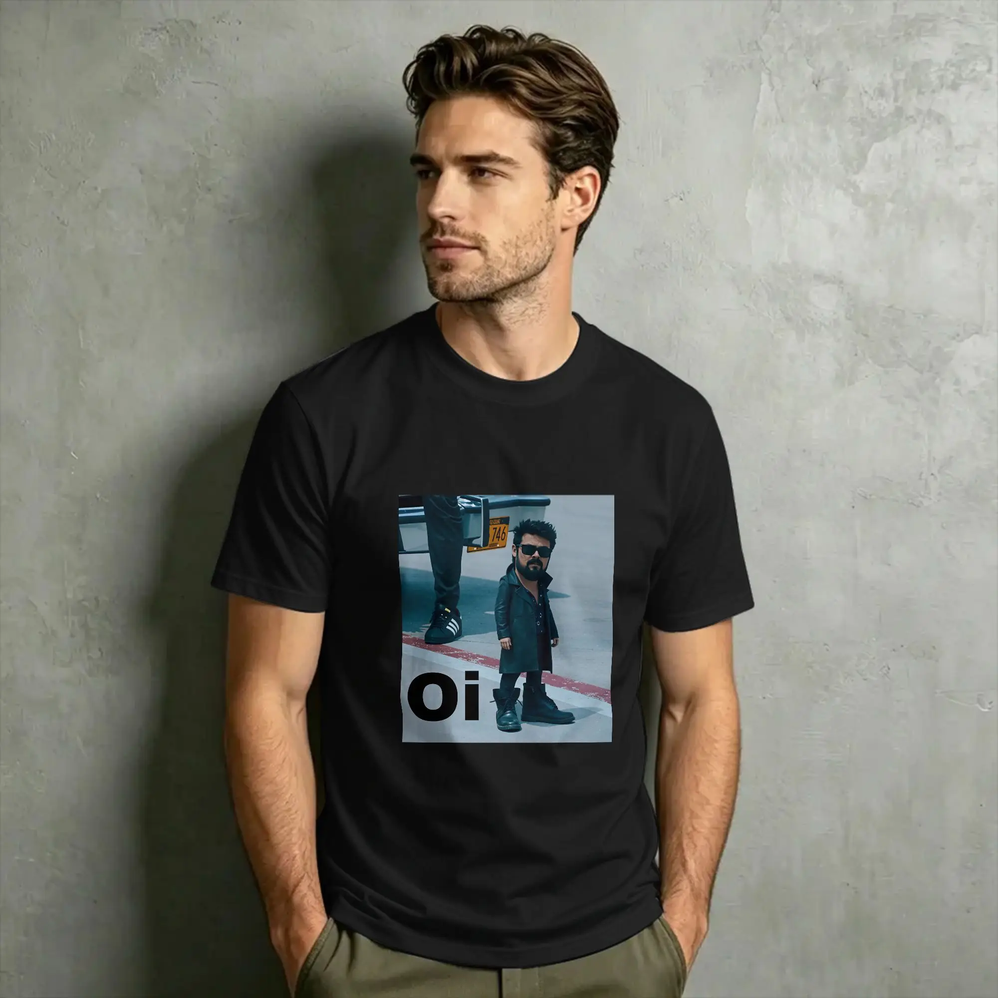 Men's Billy Butcher Oi T Shirt Boys Pure Cotton Clothes Funny Short Sleeve Crew Neck Tee Shirt Plus Size T-Shirt
