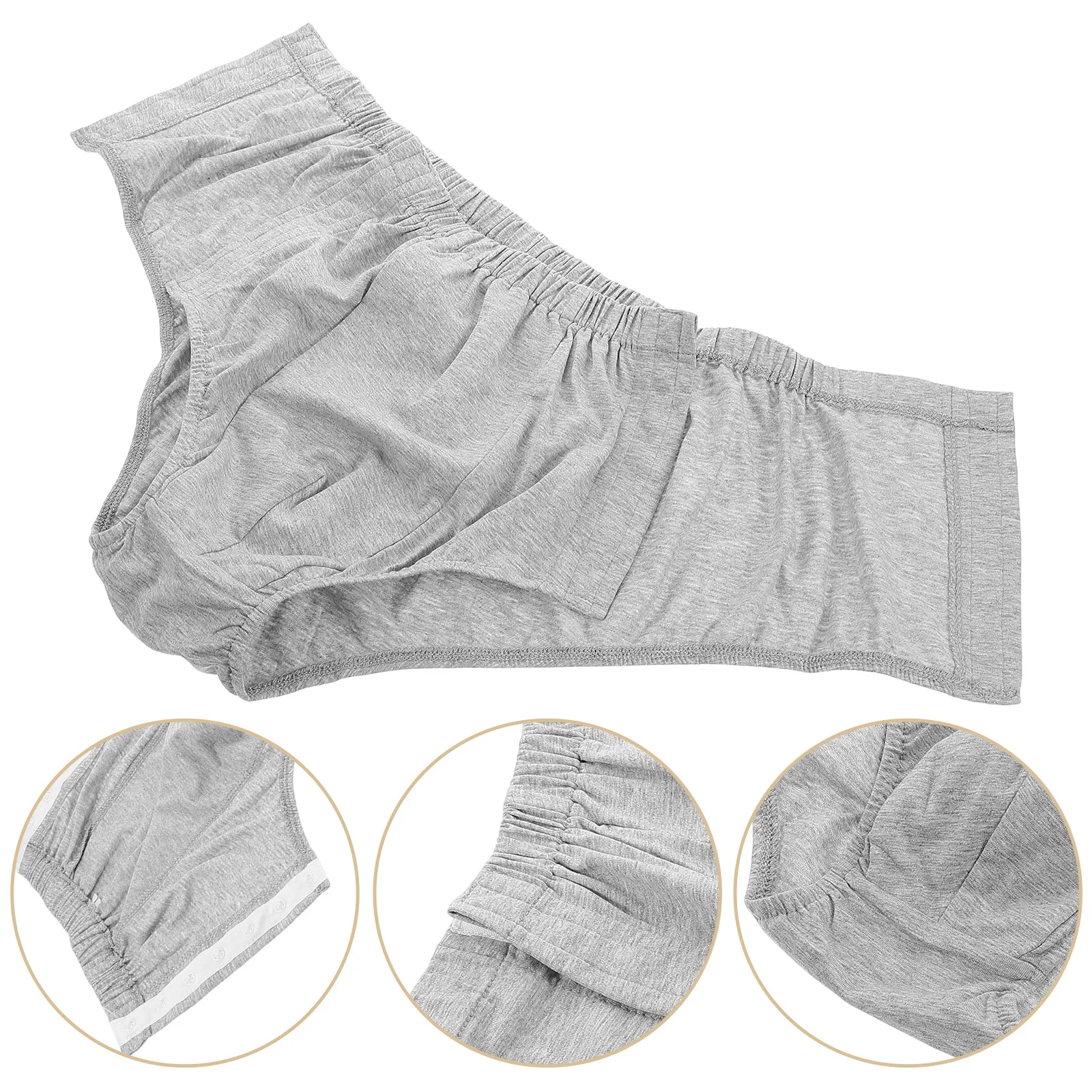 

Мужские адаптивные трусы Tearaway, легко открывающиеся скрытые защелки, нижнее белье для реабилитации для кормления, скрытые трусы для недержания,