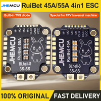 JHEMCU RuiBet 45A 55A BLHELI_S Dshot600 3-6S Tanpa Sikat 4in1 ESC 30X30mm untuk FPV Gaya Bebas Pengendali Penerbangan Bagian DIY
