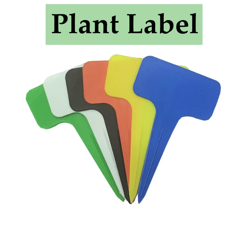 10~100pcs Garden Plants Label Pots T-Type Tags Waterproof Re-Usable Markers Record Plate Flower Vegetables Potted Sign Stakes