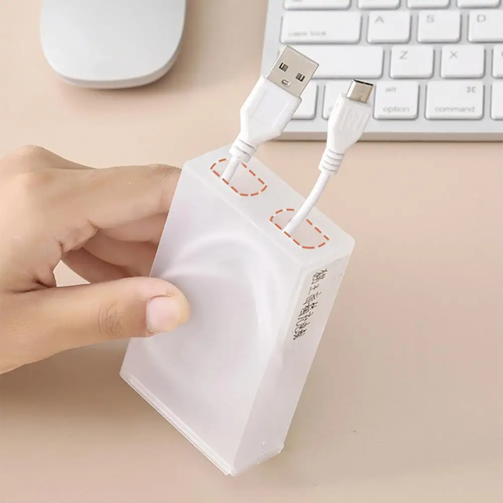 Caja de almacenamiento de cables de alimentación duros, organizador de cables de carga liviano, a prueba de polvo, accesorios para el hogar