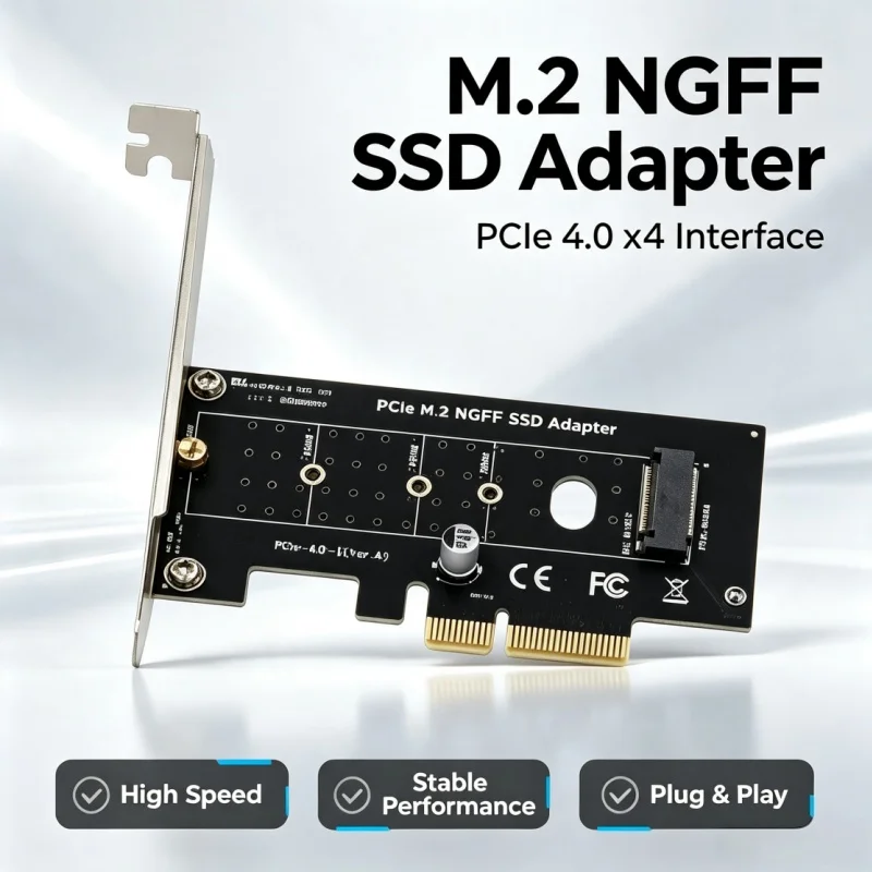 M2 NGFF to PCIE Adapter Card NGFF to SATA3.0 SSD Solid State Drive Expansion Card for Computer Upgrade