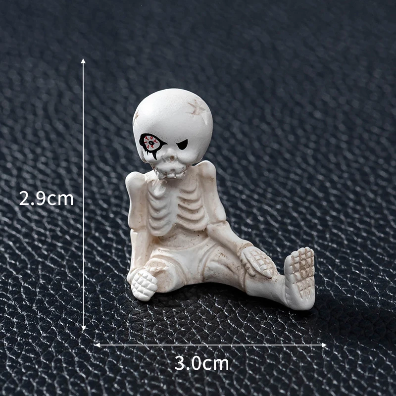 Ornamento di Halloween Micro accessori per la decorazione del paesaggio mago fantasma zucca coniglio pipistrello albero casa magica ornamenti in resina
