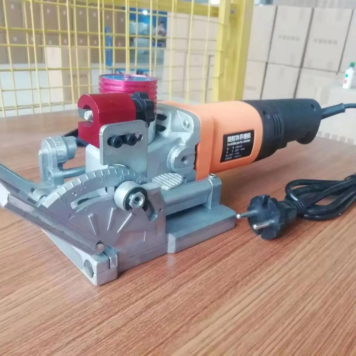 ماكينة تقطيع الخشب المحمولة 110 فولت، زاوية محمولة، نجار وتد قابل للتعديل لمفاصل تينينغ غير مرئية، أداة نجارة #6