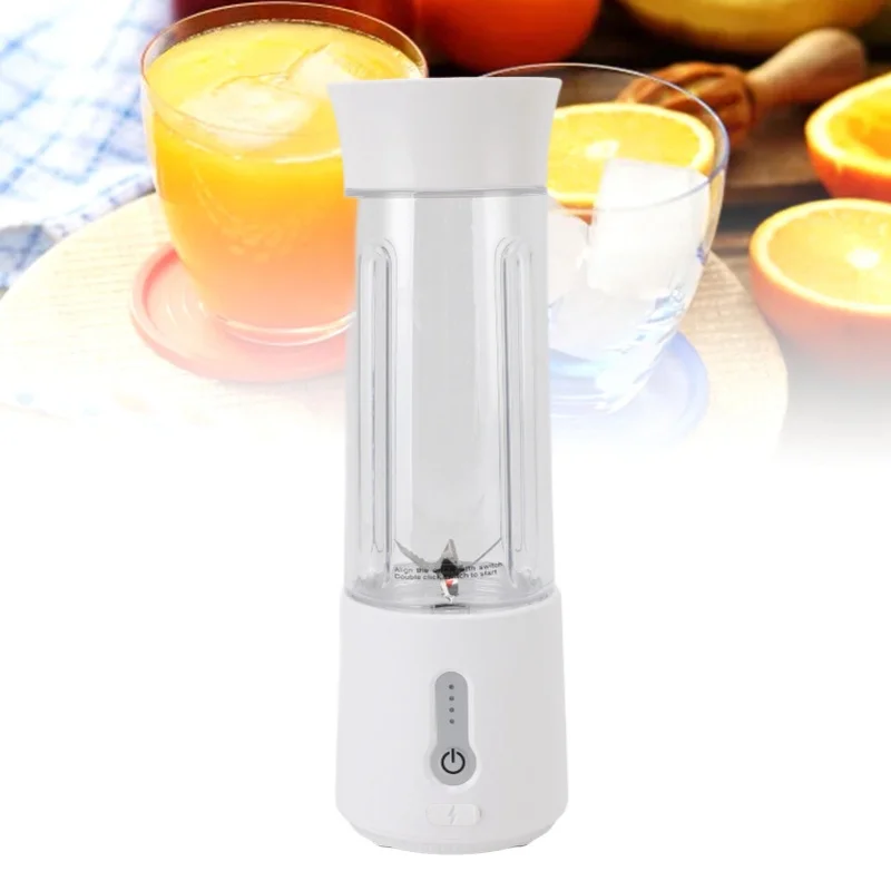 Picture 5: USB Rechargeable Smoothie Cup 500ml Portable Blender Travel Juicer 6 Blades One Click Operation Fast Charging