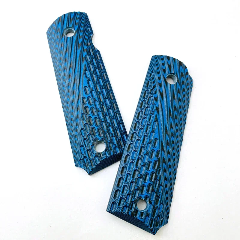 Tactical 1911 Blue Gun Grip Patches DIY Handle Custom Replacement Material Non-slip G10 Grip Accessories Tool