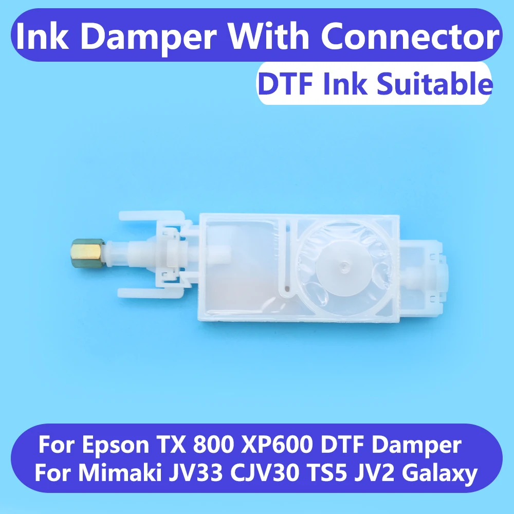 

Printer Dampers 4720 i3200 DTF Ink damper For Epson TX800 XP600 Mimaki JV5 JV33 DX5 Ink Filter Dumper With Connector CJV30