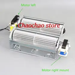 1pc Cross flow fan for electric fireplace oven exhaust fan ball bearing brushless motor fan crossflow ventilatior 220/120V48mm