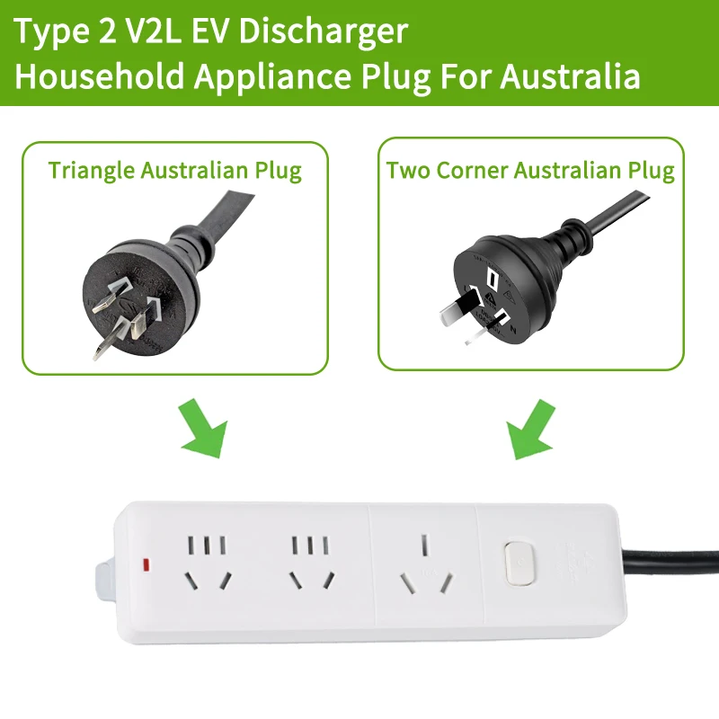 WUFEN AUS Exclusive Electric Car Type2 Discharger V2L Adapter Cable 16A 3.5kw 220v V2H EV Discharger For IEC 62196 Type BYD Cars