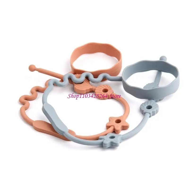 

Baby Toy Safety Strap Stretchable Silicone Pacifier Chain Adjustable Lanyard G2TD