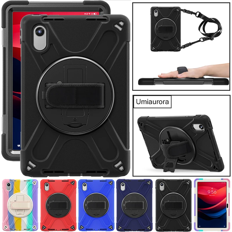 

For Lenovo Idea Tab M11 11 inch Xiaoxin Pad 11" 2025 TB336FU TB336ZU TB330FU Hand Strap Stand Tablet Case Shockproof Armor Funda
