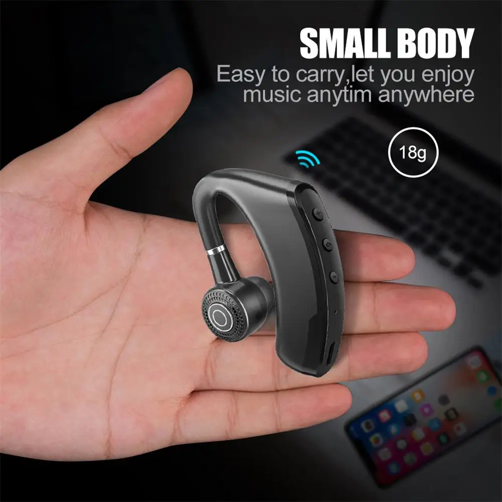 1 Pcs V9 Bluetooth-compatible Headset Wireless Hands-free Noise Control Stereo Music Earphone With Microphone Wholesale