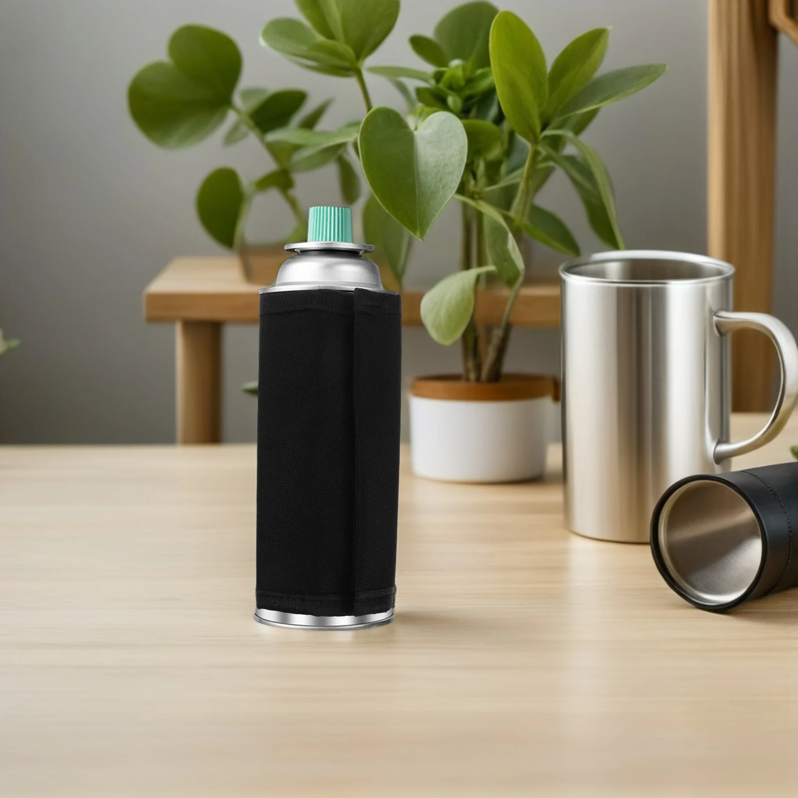 ฝาครอบป้องกันถังแก๊สกลางแจ้ง ผ้าอ็อกซ์ฟอร์ดสีดำ ป้องกันการชนกัน ไม่ลื่น ปิดแบบปลดเร็ว แคมป์ปิ้ง เดินป่า ถังแก๊ส