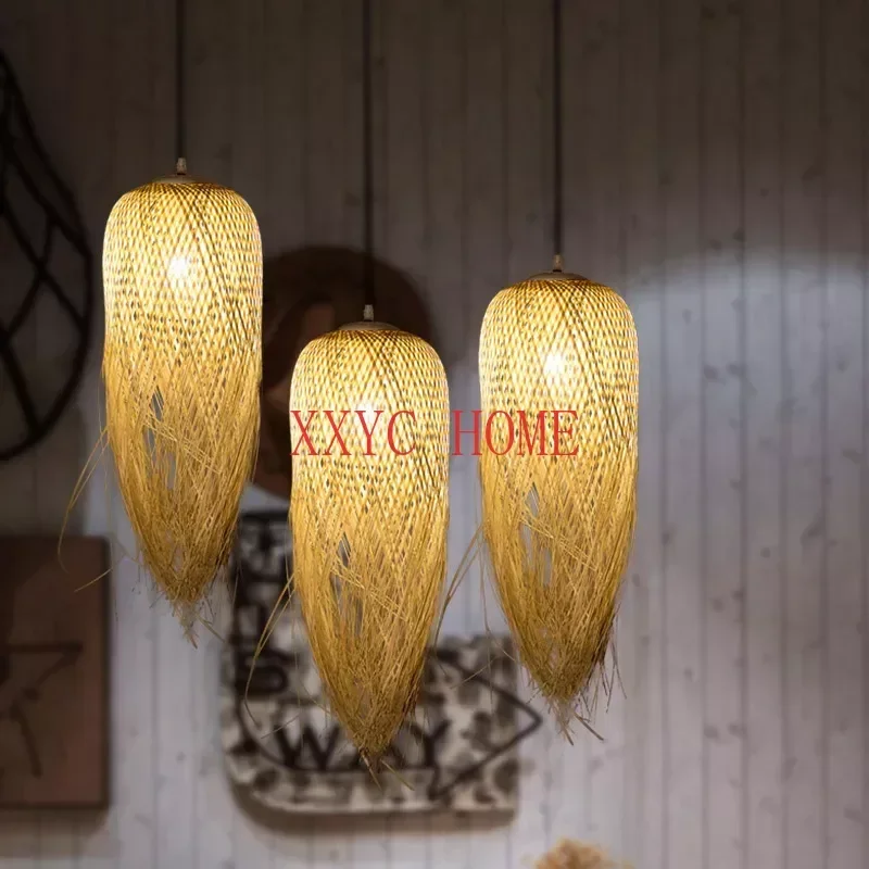 

Chinese bamboo pendant lights Creative Hang lamps led lights for home nordic dining Room pendant Lamp fixture loft style decor