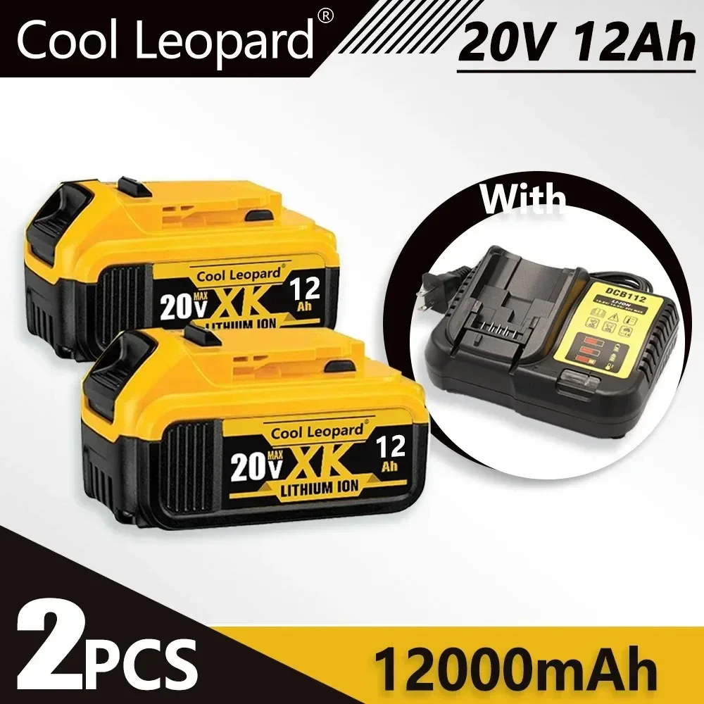 

20V 6Ah MAX Lithium Battery Power Tool Replacement for DeWalt DCB184 DCB181 DCB182 DCB200 20V 6A 8A 12A 18V 20V Lithium Battery