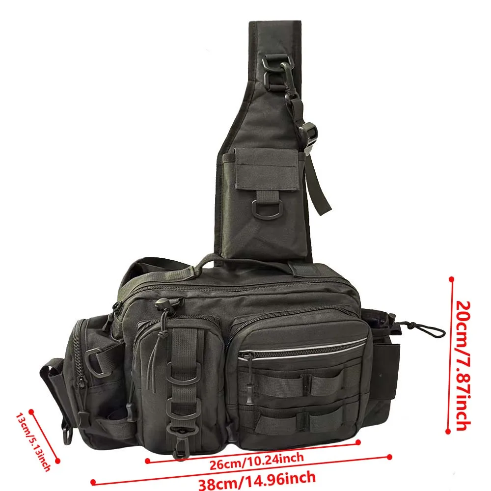 Riñonera bandolera camuflaje – Bolsa táctica multifuncional MOLLE - imagen 3