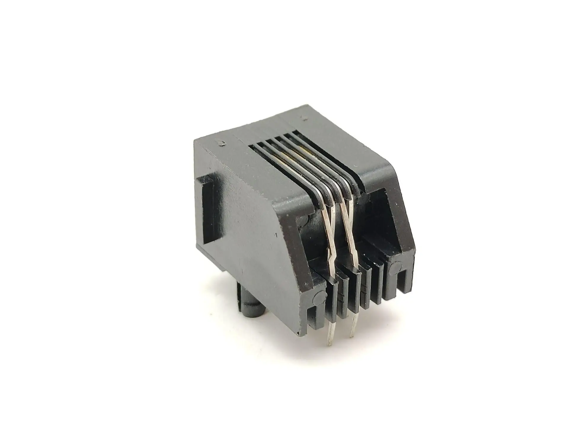RJ11 Female 1 Port 4P4C Unshielded Jack Through Hole for PCB Mount