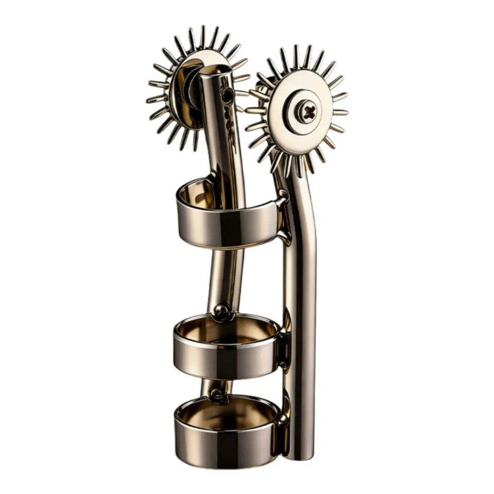 High Quality Kinky Double Spike Finger Pinwheel WARTENBERG PINWHEEL Custom Color Medical Steel Instrument Set BDSM Sensory Tool