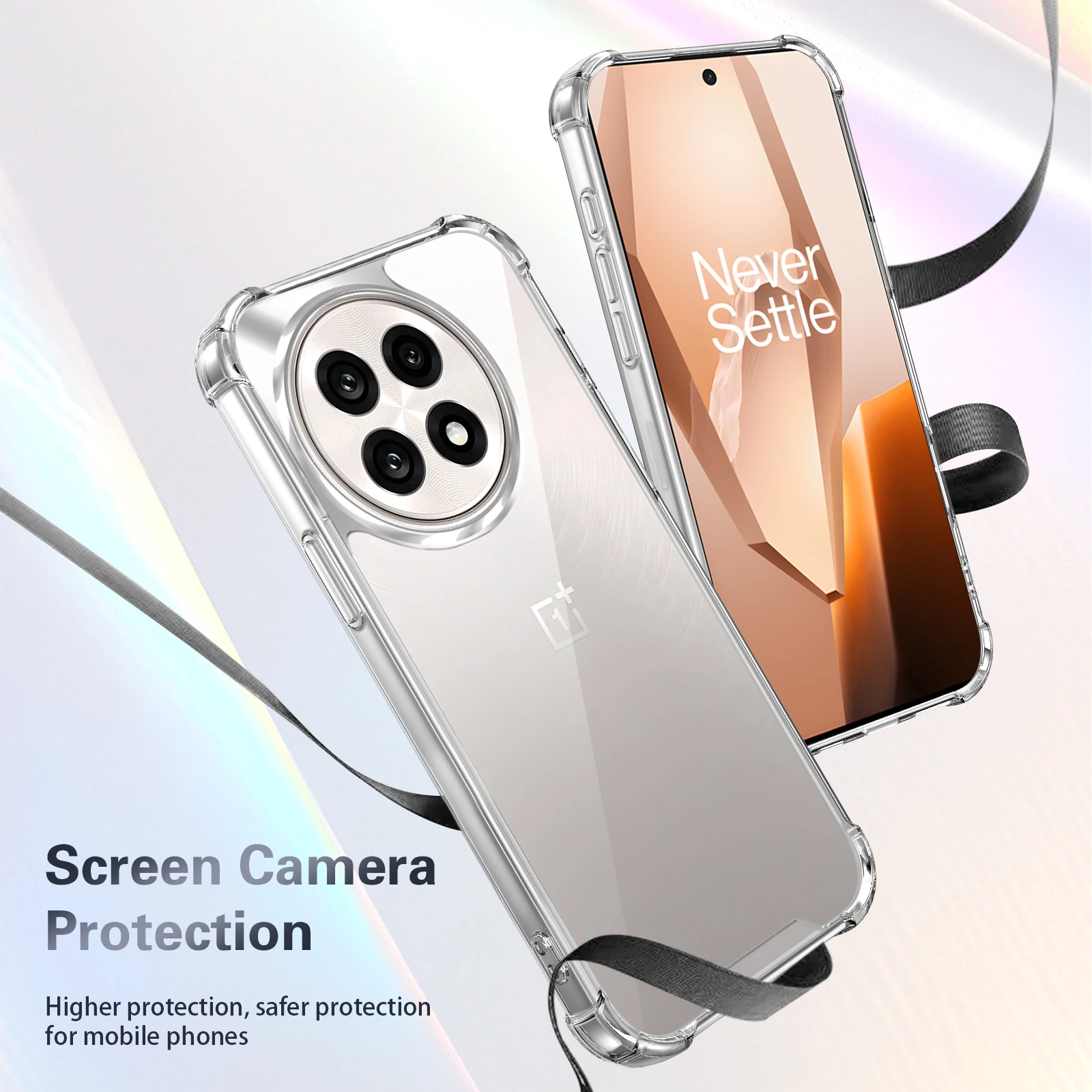 Para Oneplus 13 13R Funda nueva cubierta anticaída acrílica transparente anticaída de cuatro esquinas para Oneplus ACE5 Pro Funda a prueba de golpes