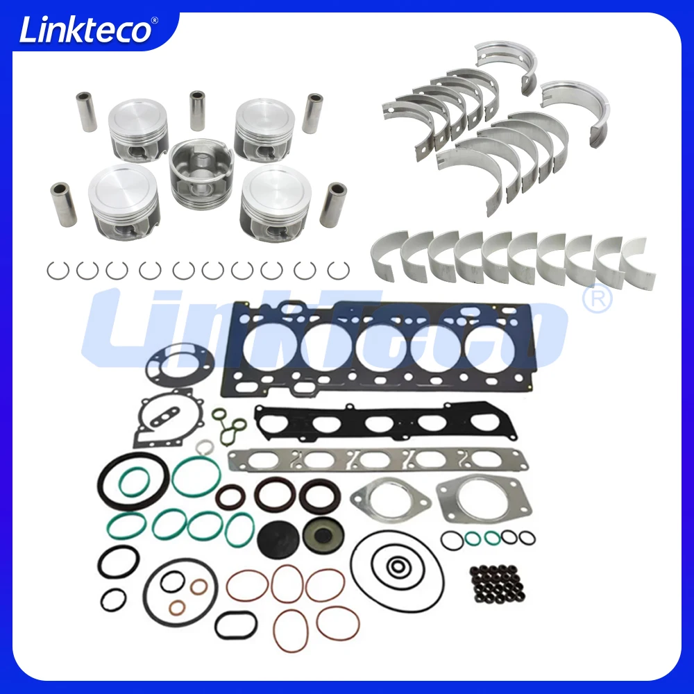 طقم تصليح المحرك كامل طوقا تحمل المكبس الدائري مجموعة صالح 2.4 T L L5 الغاز B5244S4 B5244S5 ل 04-12 فولفو C30 C70 S40 V50 2.4L #2