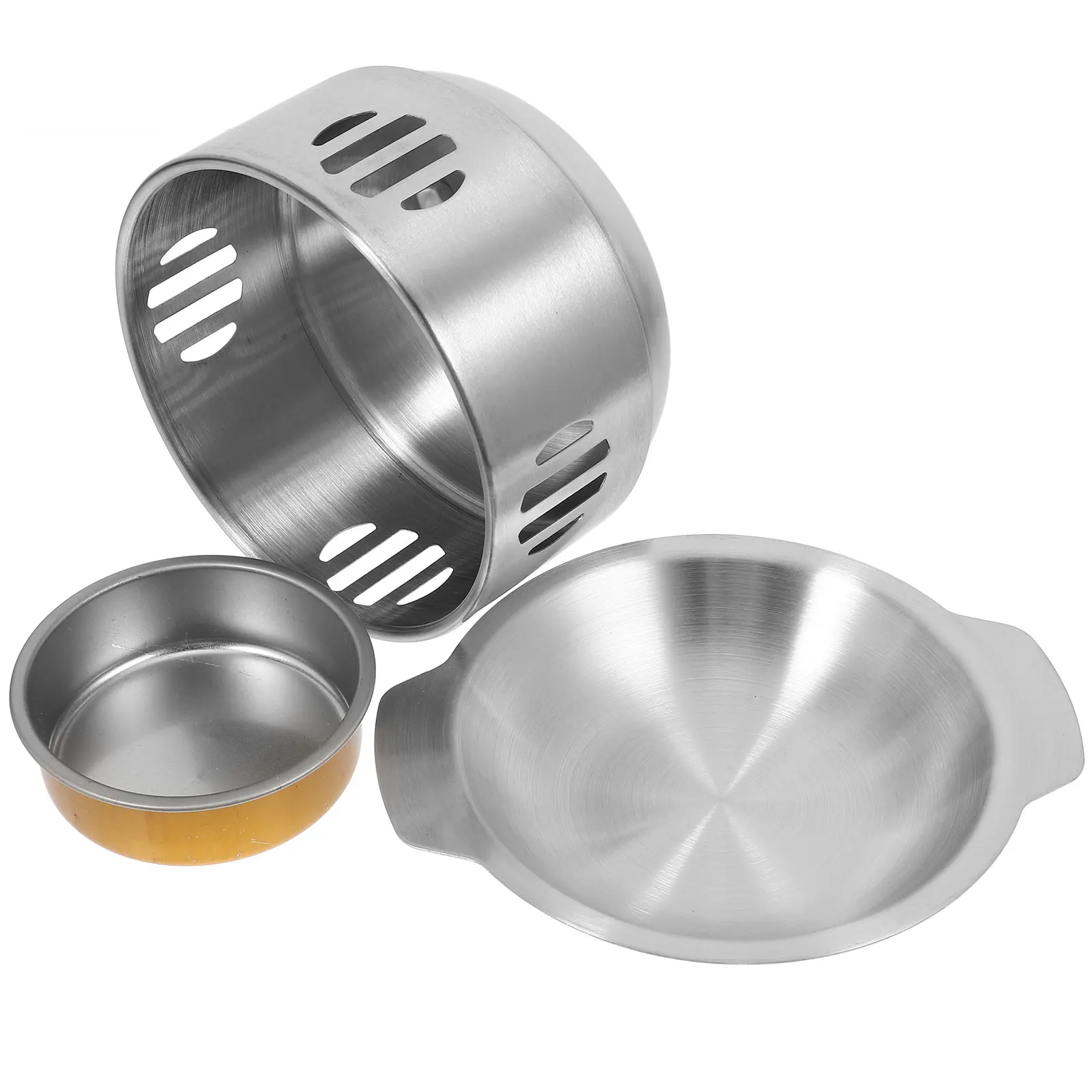 

Stainless Steel Stockpot 14cm Silver Heating Pan Camping Cookware Kitchen Food Pot Outdoor Insulated Furnace Household Stew Pot