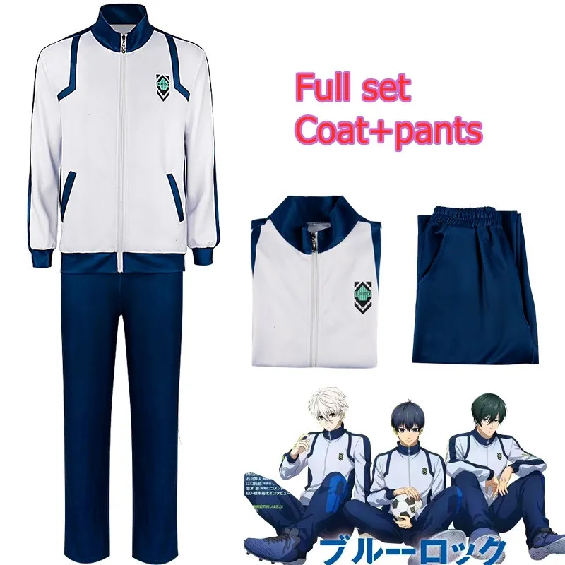 Blue Lock Cosplay Costume Isagi Yoichi School Uniform Men Football Jersey Team V NO.9 Suit For Mikage Reo