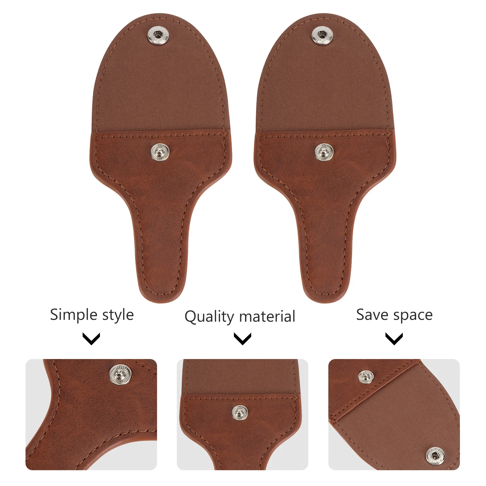 

2Pcs Nose Hair Scissors Scissor Pouch Brown Durable Protective Storage Bag Scissor Bag Storage Pouch