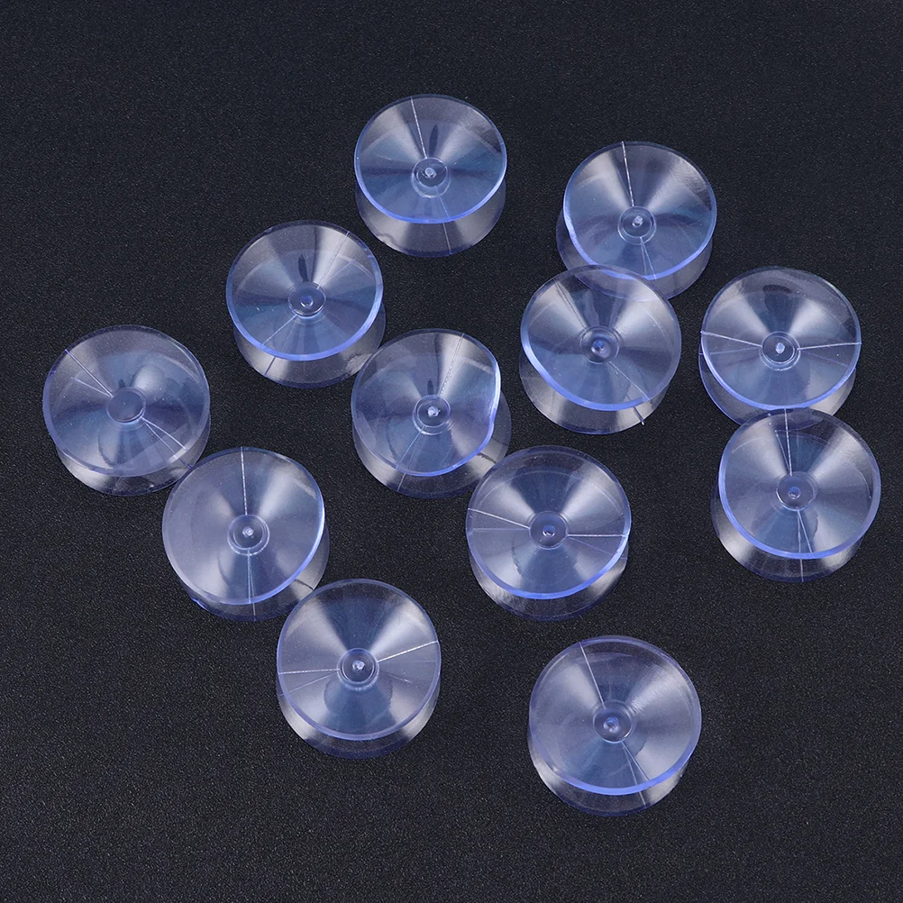 48 Pcs Desktop Double Sided Suction Cups Sucker Pads Without Hooks Double-sided Transparent Suckers