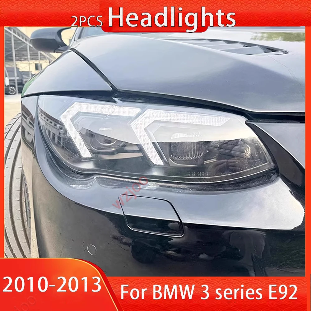 

Автомобильные фары для BMW E92 E93 320i 325i 330i M3 2010 2011 2012 2013 Фары DRL Поворотники дальнего света Объектив проектора Angel Eye