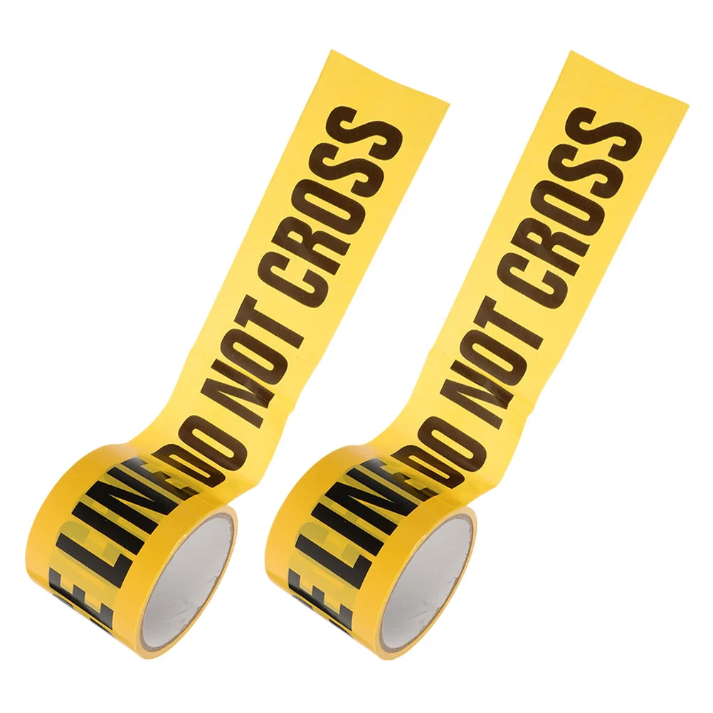 2pcs Warning Do Not Cross Tape Non-Adhesive Caution Tape Police Line Tape Roll Danger Tape Roll Caution Tape For Street For