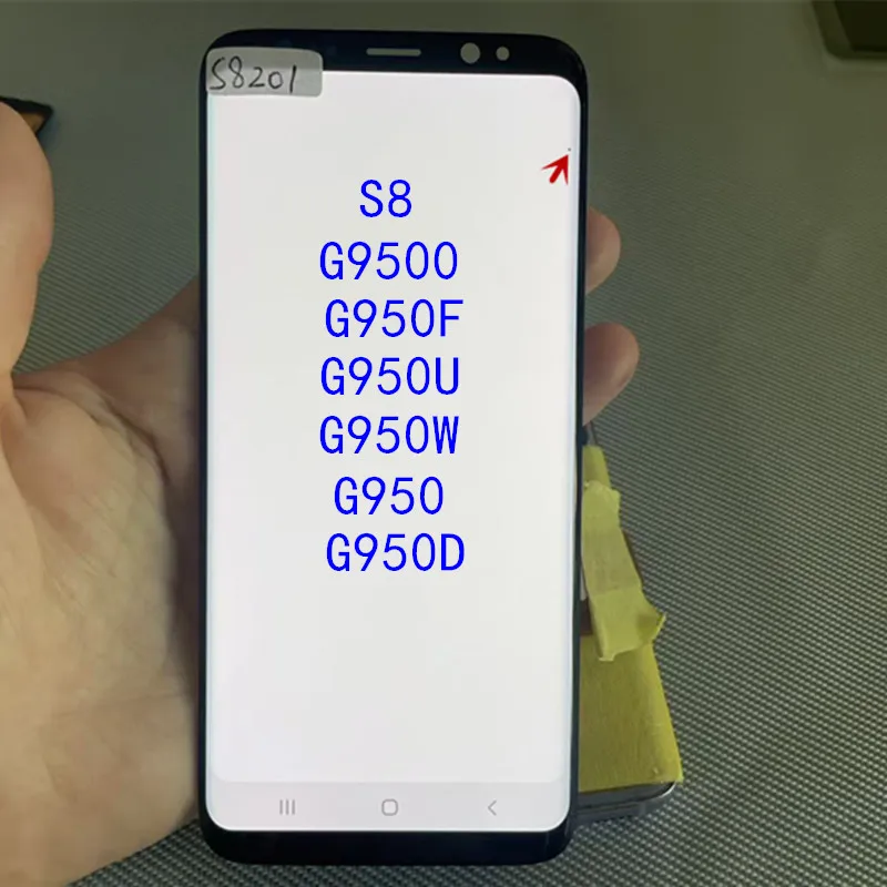 Repuestos Defectuosos S8 ORI 120Hz, Pantalla SUPER AMOLED con Puntos y Líneas de Decoloración para Samsung Galaxy S8 G950 G950F G950D, Pantalla Táctil LCD